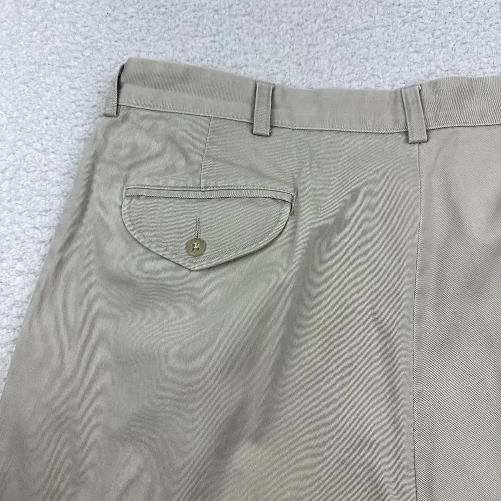Polo Ralph Lauren Hammond Chino‎ Pants Men's 38X27 Beige Pleated Straight Cuffed